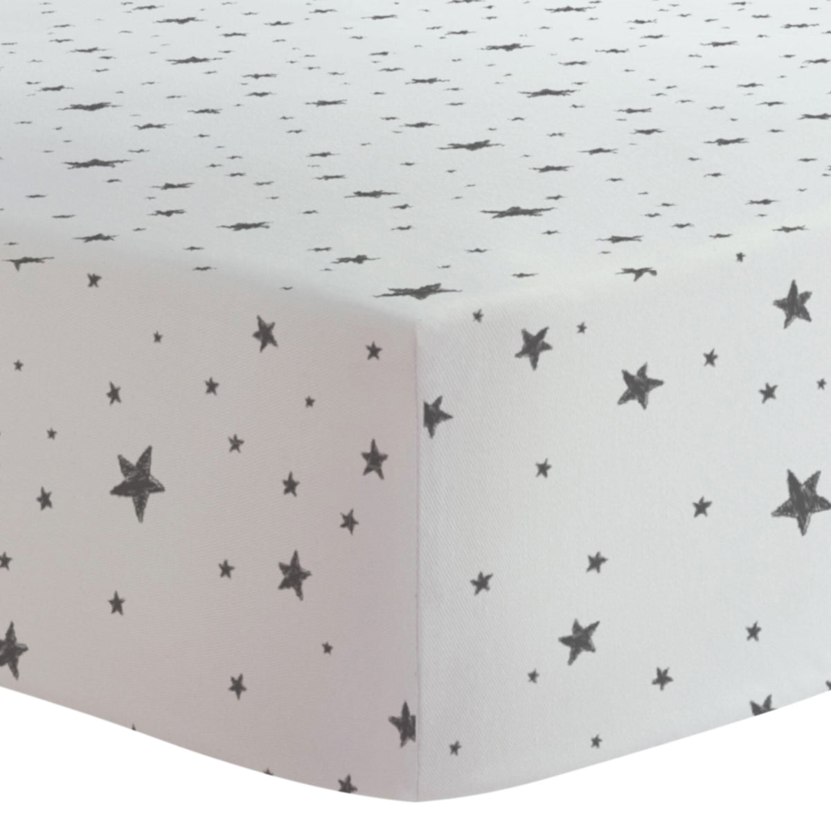 Kushies Fixleintuch Flanell Sterne schwarz 70x140cm