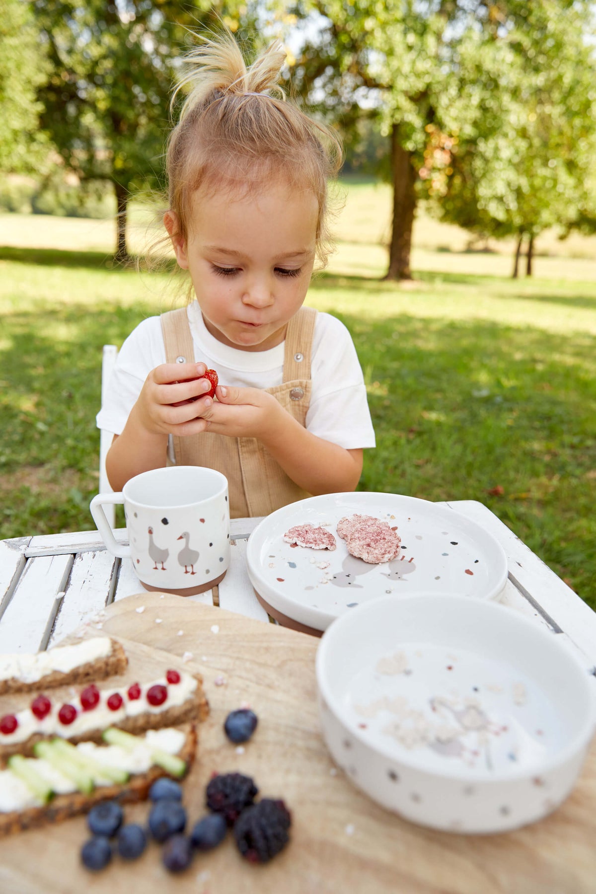 Lässig Kindergeschirr-Set Porzellan Tiny Farmer Gans &amp; Schaf