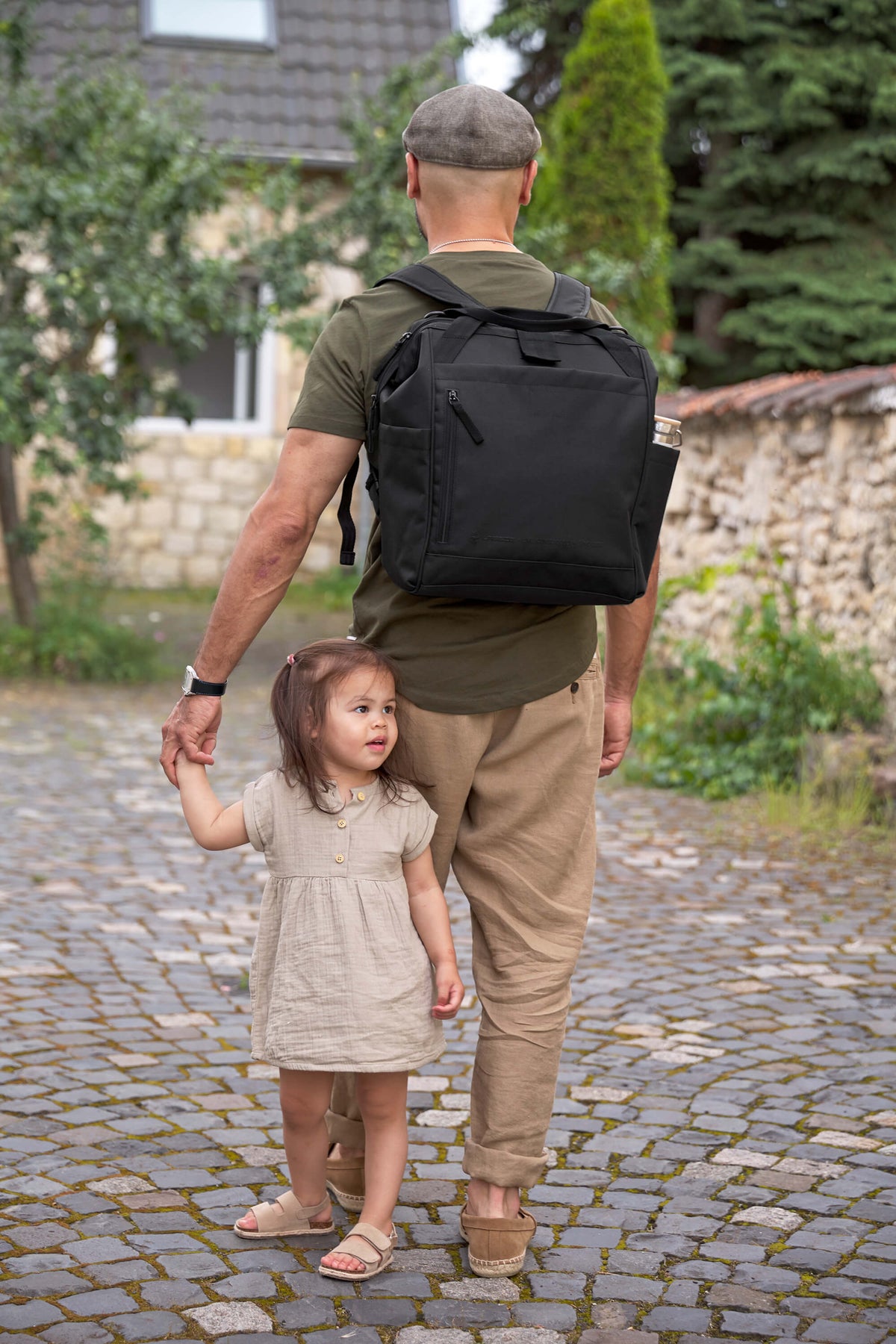 Lässig Wickelrucksack Goldie Up Green Label - Schwarz