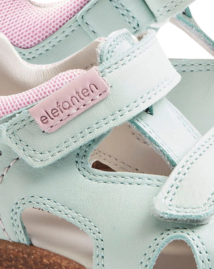 Elefanten Lauflern-Sandalen SEVEN SATCHI in hellgrau/rosa