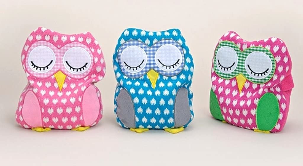 Michel Toys Wärmekissen kleine gestrickte Eule blau