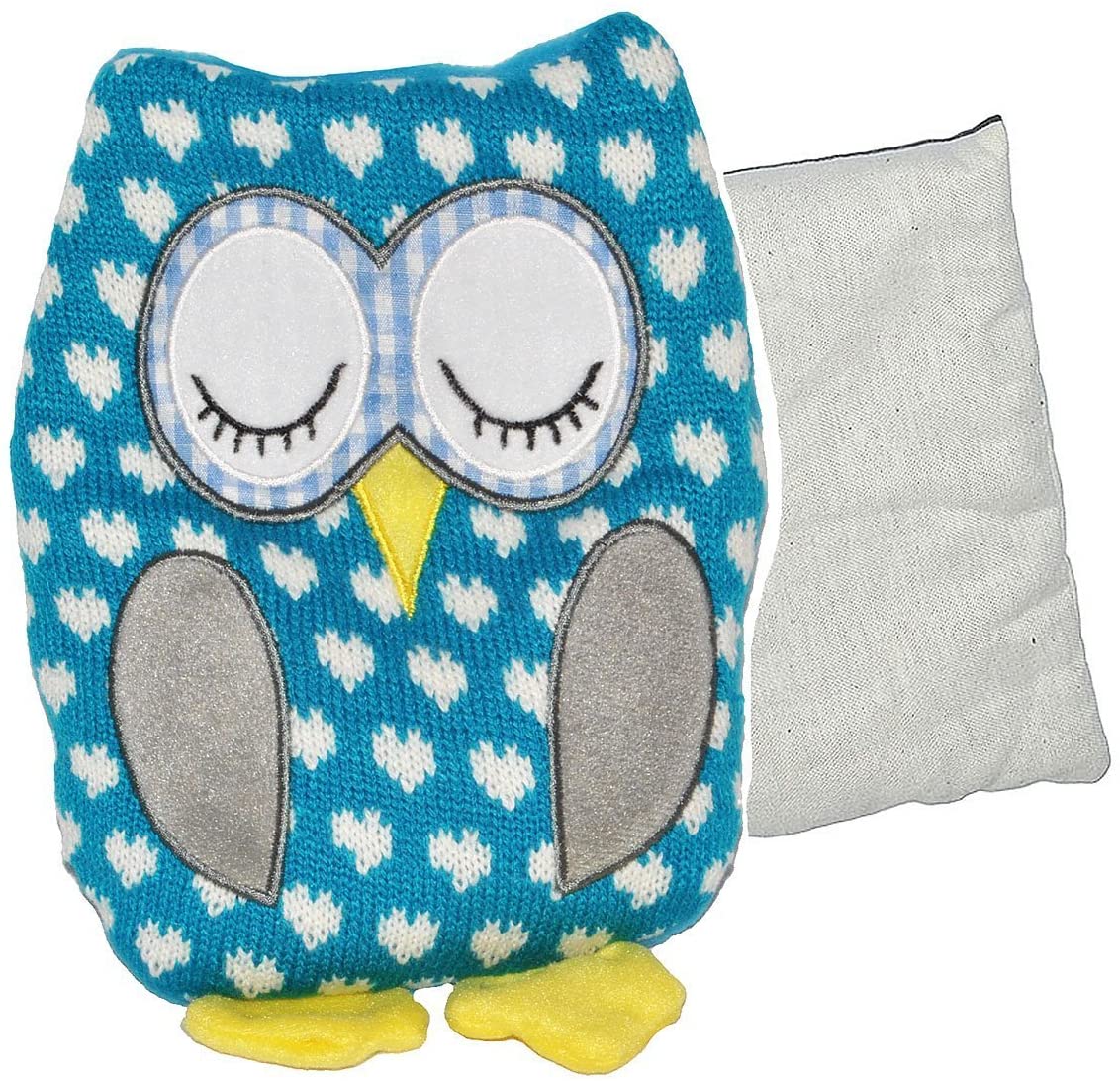 Michel Toys Wärmekissen kleine gestrickte Eule blau