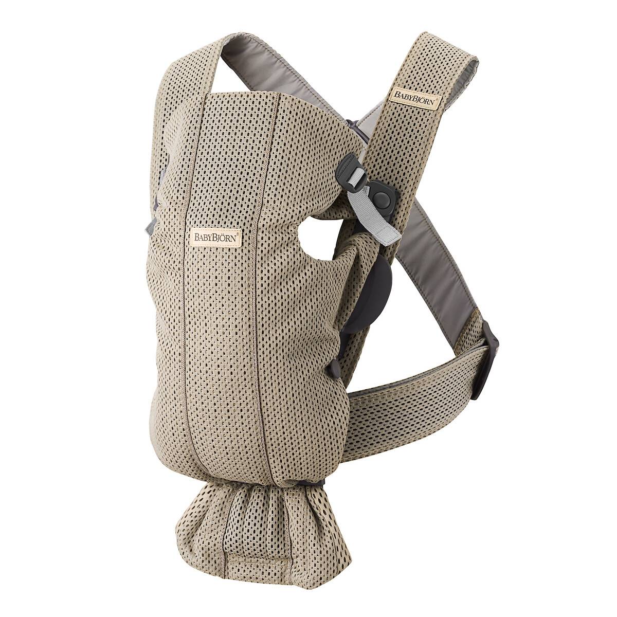 BabyBjörn Tragesitz Mini Mesh grau/beige