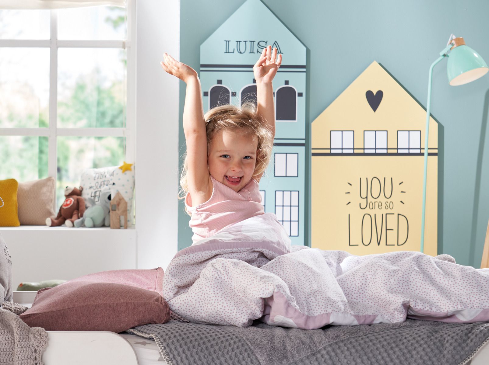 Theraline Kinderkopfkissen inkl. Bezug Dessin 155 "Melange rosenholz" Bamboo Collection