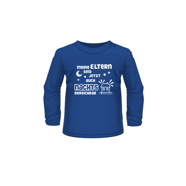 Langarm Shirt mit Spruch Nachts erreichbar