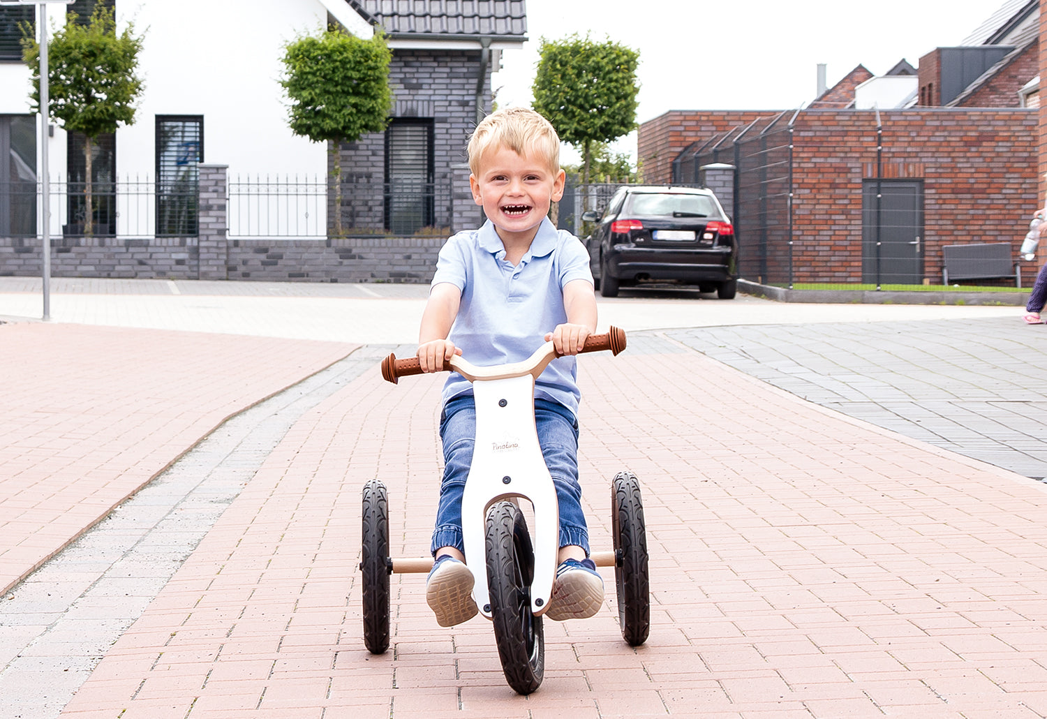 Pinolino Laufdreirad 'Oskar', weiss/natur