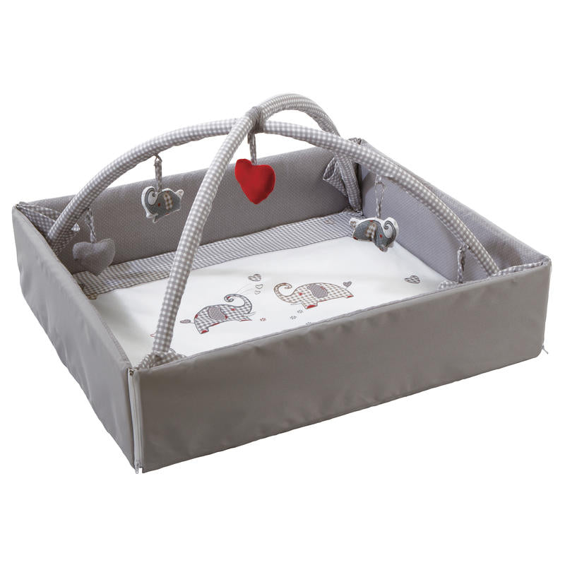 Roba Baby Nest mit Spielbogen - Jumbo twins grau