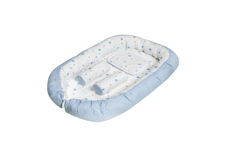 Schardt Babynest Herzchen hellblau