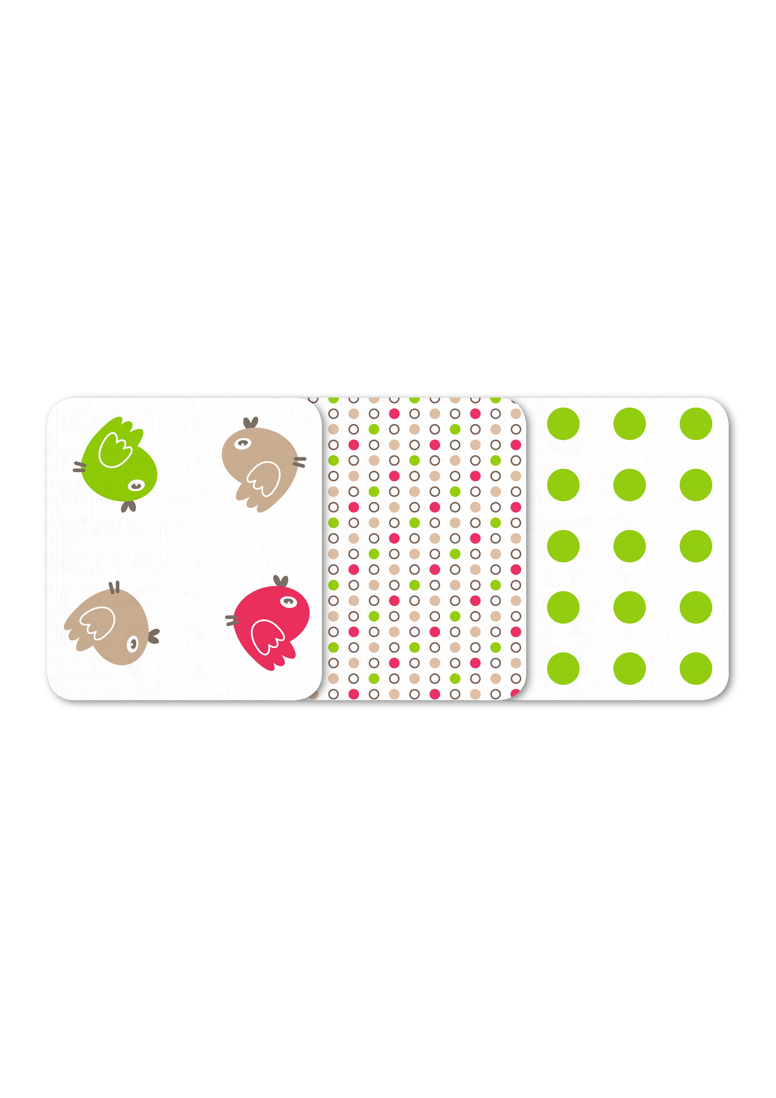 Odenwälder BabyNest Baumwoll-Molton-Tücher 80 x 80 cm 3er Pack