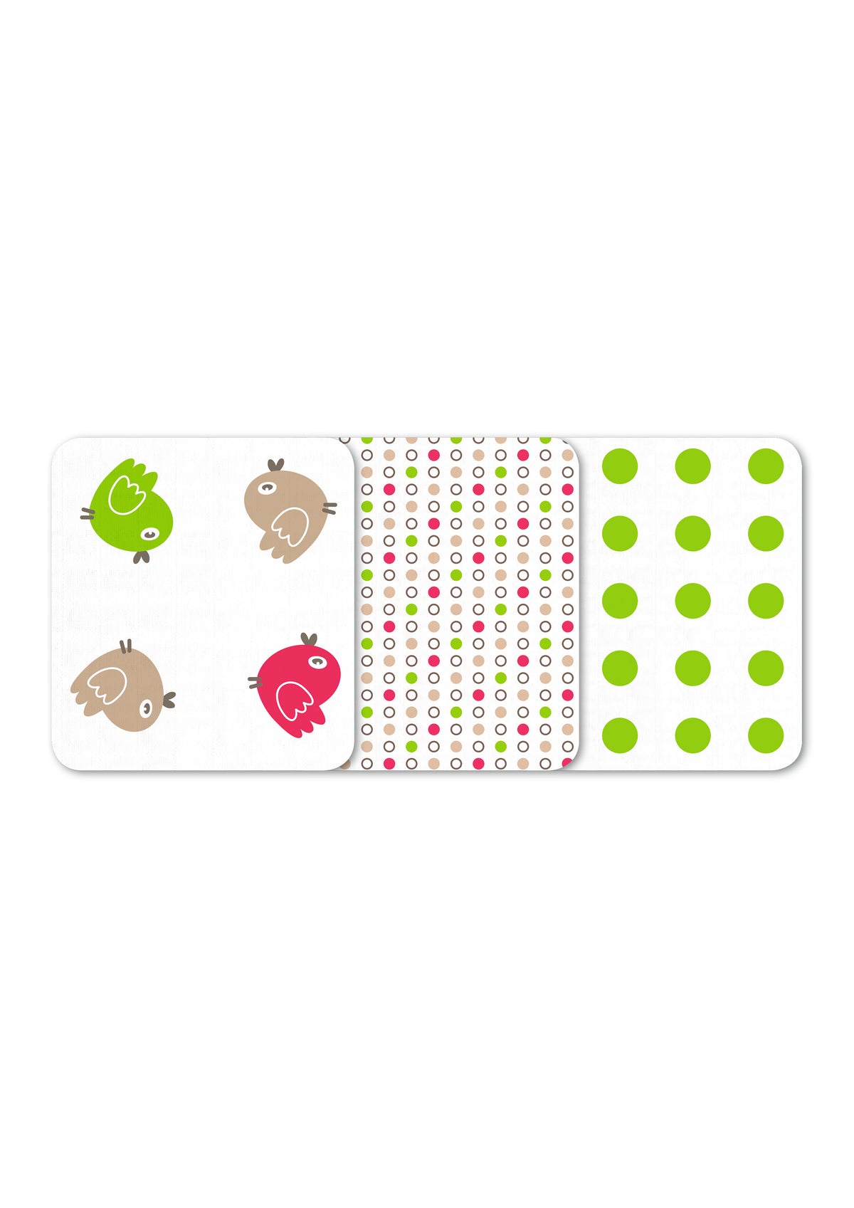 Odenwälder BabyNest Baumwoll-Molton-Tücher 80 x 80 cm 3er Pack