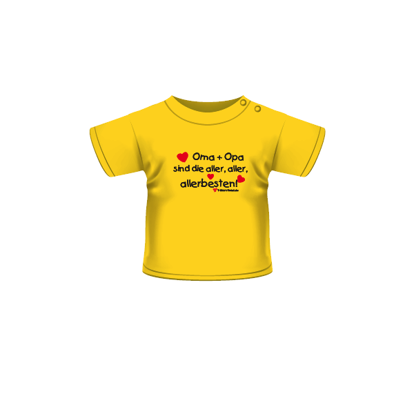 Kurzarm T-Shirt mit Spruch Oma+Opa allerbesten