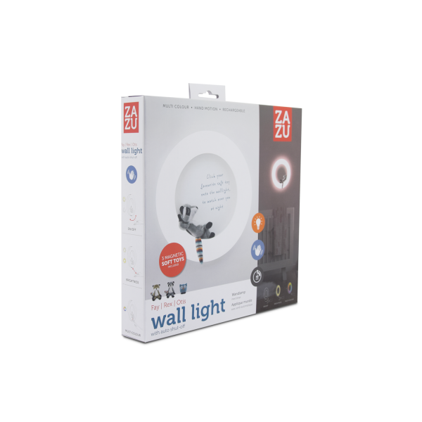 Wandlicht kabellos mit magnetischen Stofftieren