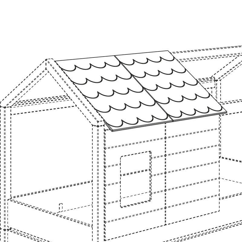 Paidi Tiny House Dachschindeln Kreideweiss