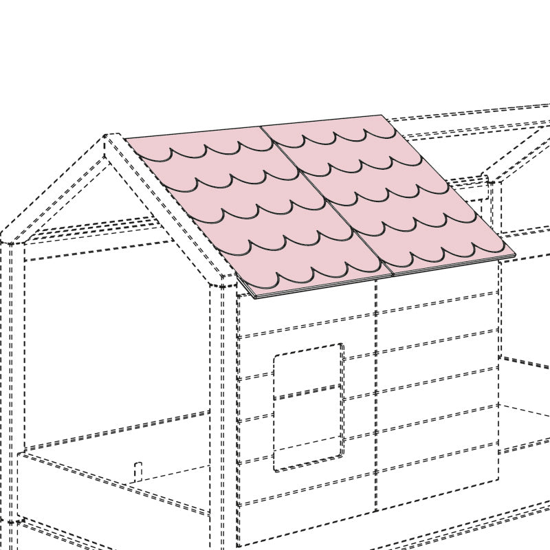 Paidi Tiny House Dachschindeln Rosé