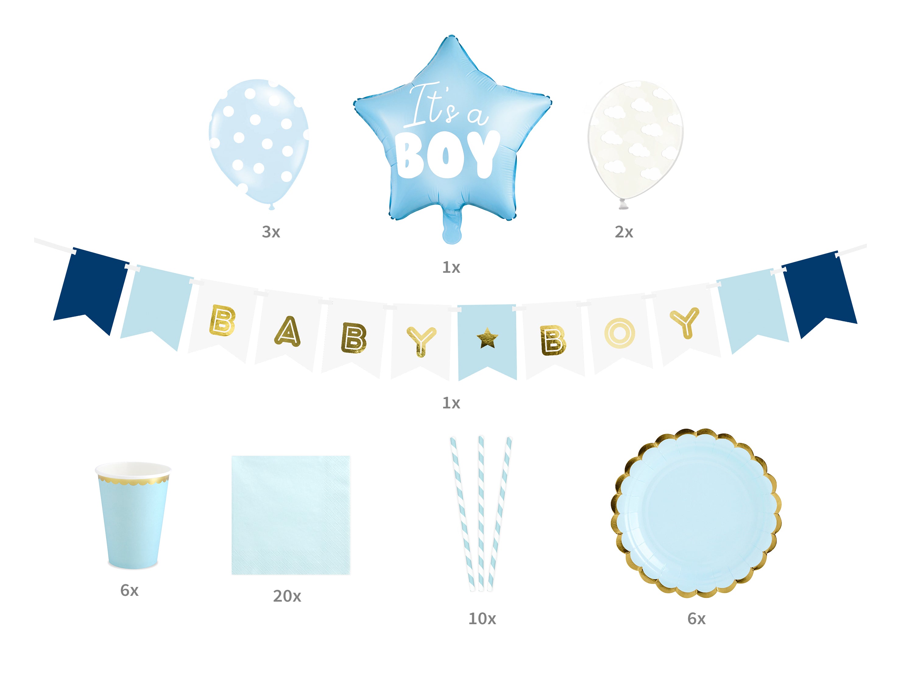 Baby Boy Partyset