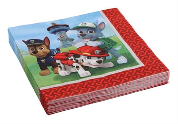 Paw Patrol 20 Servietten ca. 33x33 cm