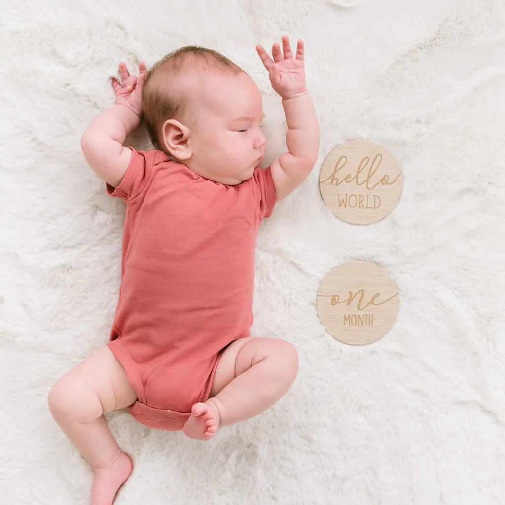 Pearhead Holzkarten der Schwangerschaft und erstes Babyjahr