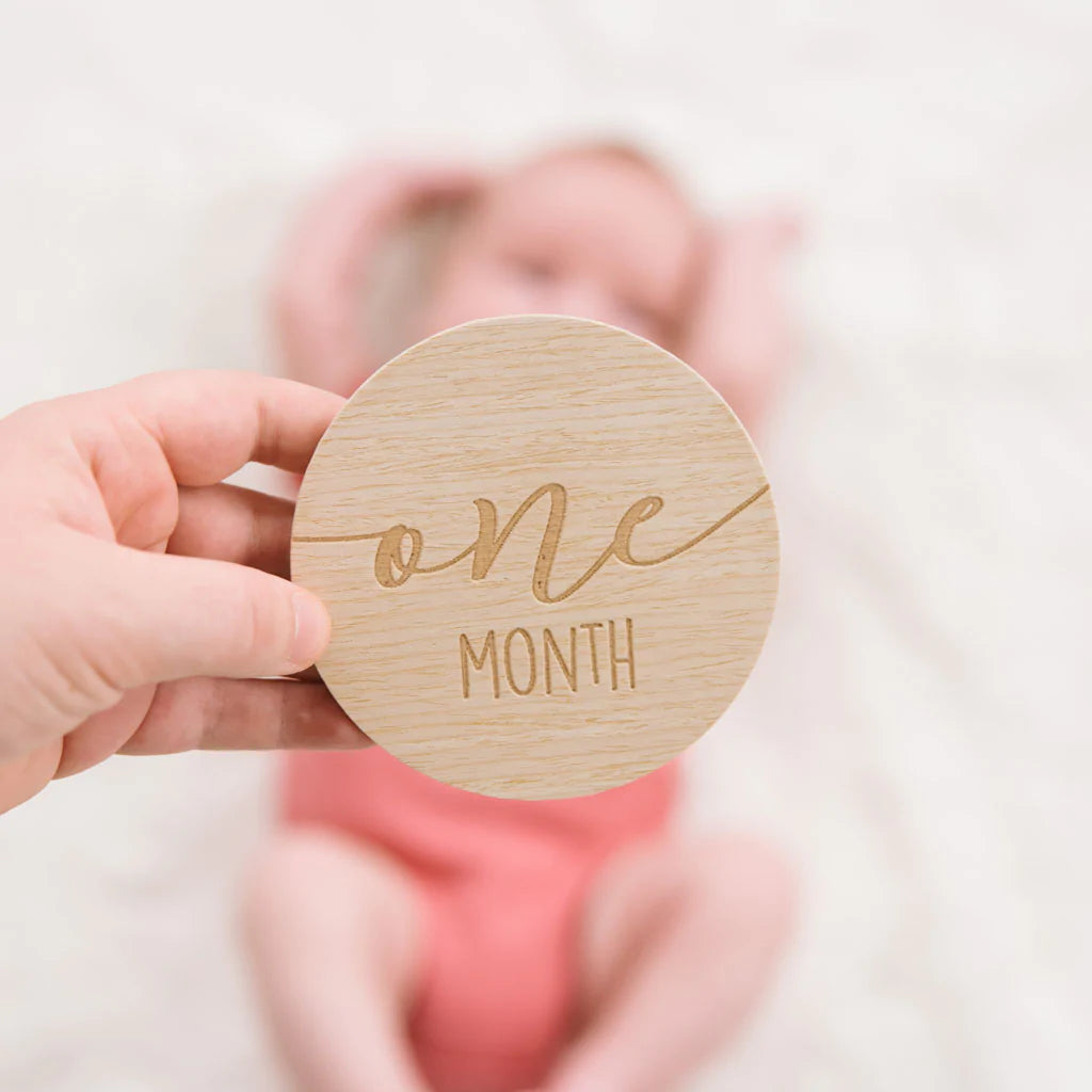 Pearhead Holzkarten der Schwangerschaft und erstes Babyjahr
