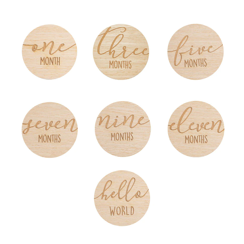 Pearhead Holzkarten der Schwangerschaft und erstes Babyjahr