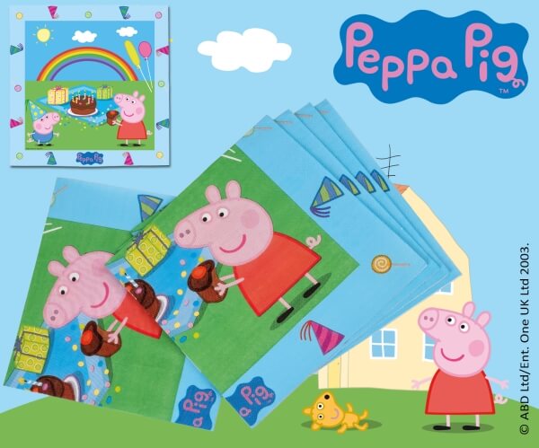 Peppa Pig Servietten 33x33 cm 20 Stück