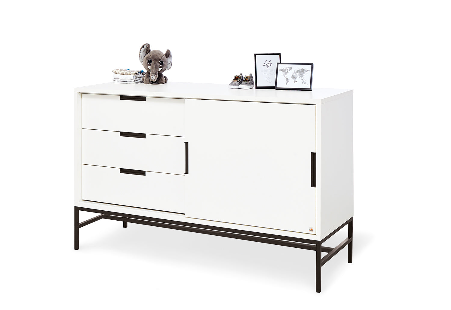 Pinolino Wickelkommode inkl. Wickelaufsatz Steel *SALE*