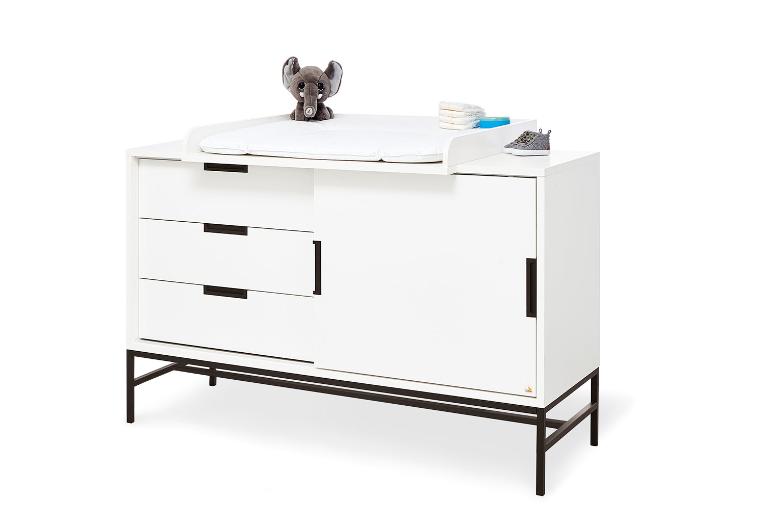 Pinolino Wickelkommode inkl. Wickelaufsatz Steel *SALE*