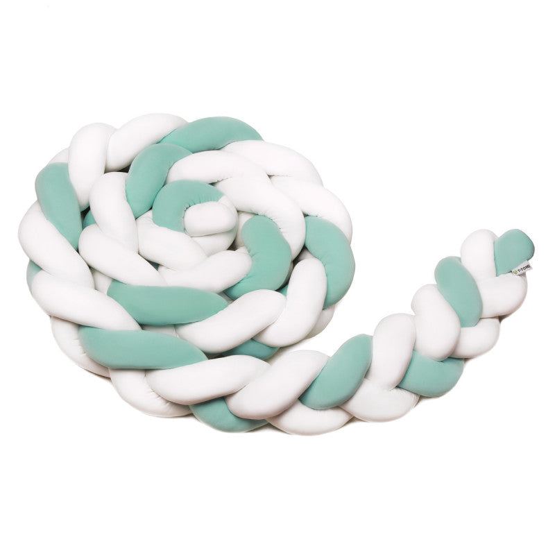 T-TOMI Gestrickte Bande 360 cm White + Mint