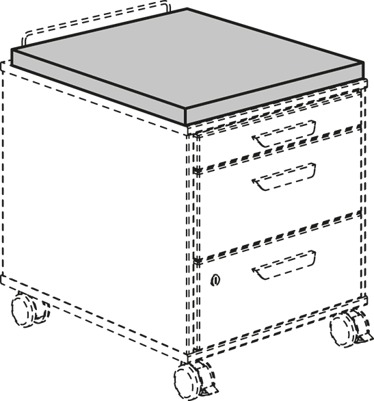 PAIDI TABLO Sitzpolster für Rollcontainer