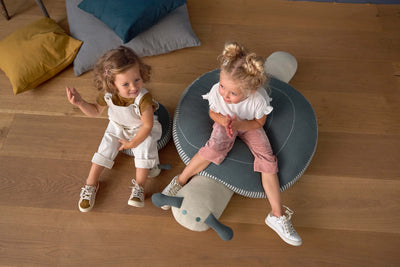 Lässig Sitzkissen L - Pouf, Garden Explorer Snail Blue