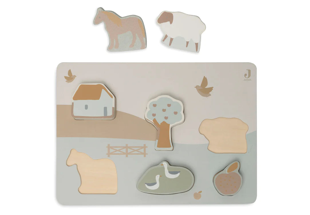 Jollein Puzzle aus Holz Farm