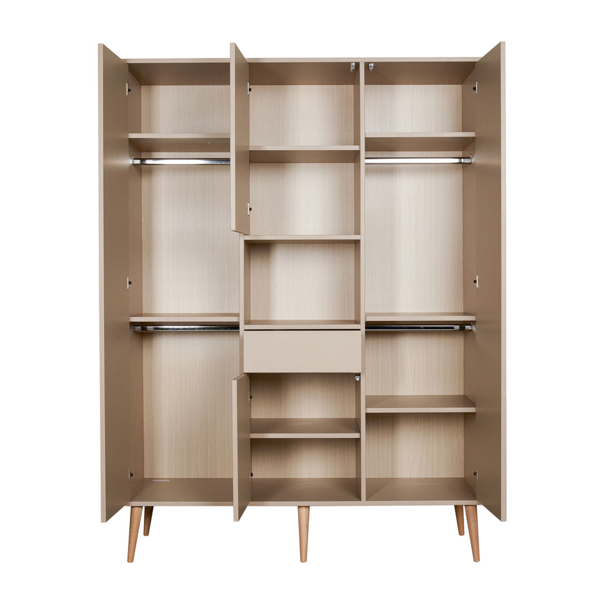 Quax Cocoon Kleiderschrank 4-türig latte