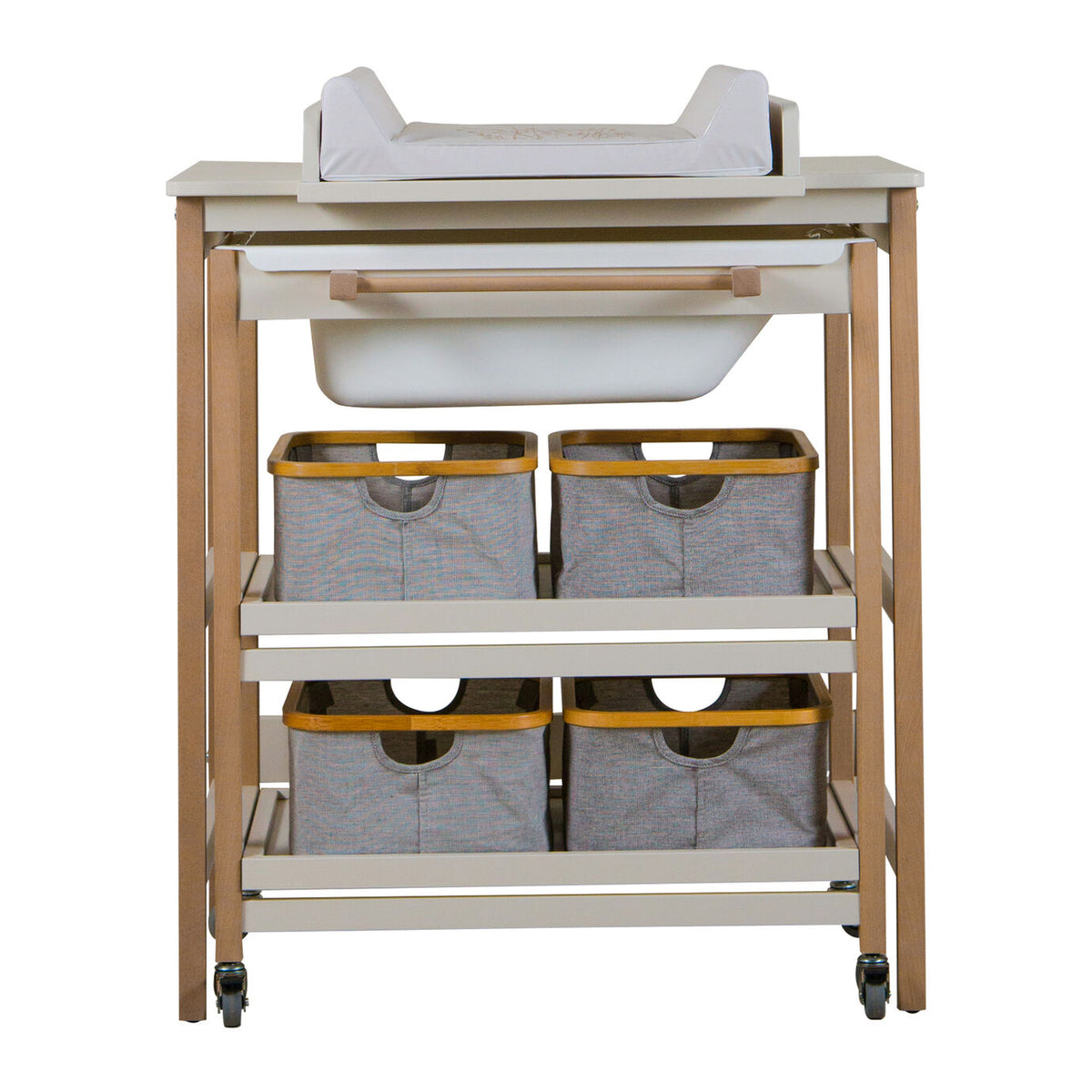 Quax Bade-Wickel-Kombination Smart clay-natural