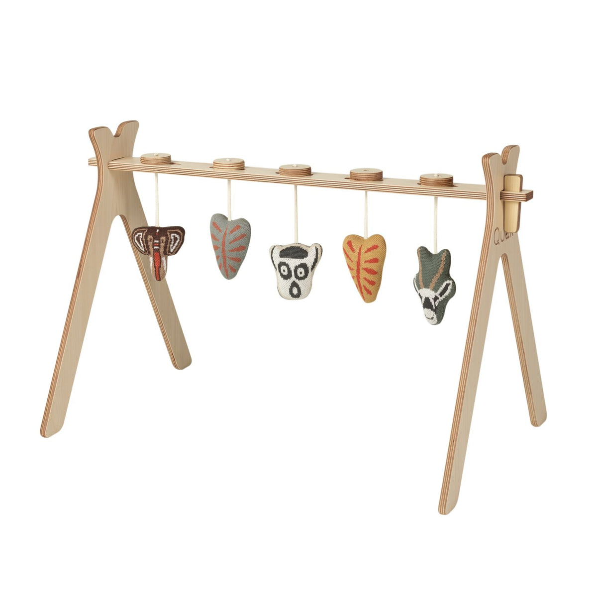 Quax Spieltrapez aus Holz mit Strickfiguren