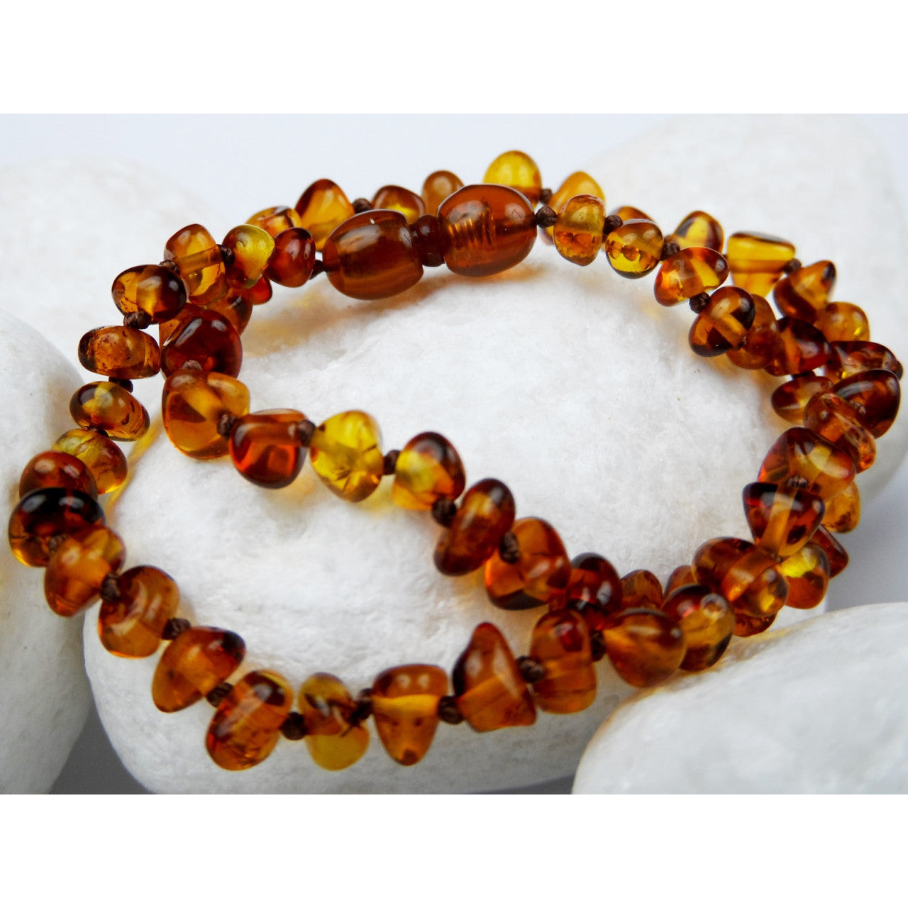 NATURE&BALANCE Barock-Bernsteinkette, mit Steckverschluss