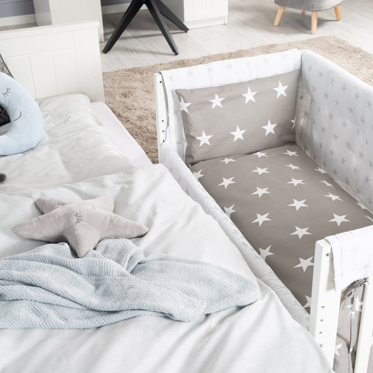 Roba Stuben- &amp; Beistellbett 3 in 1 Little Stars inkl. Bettzubehör *SALE*