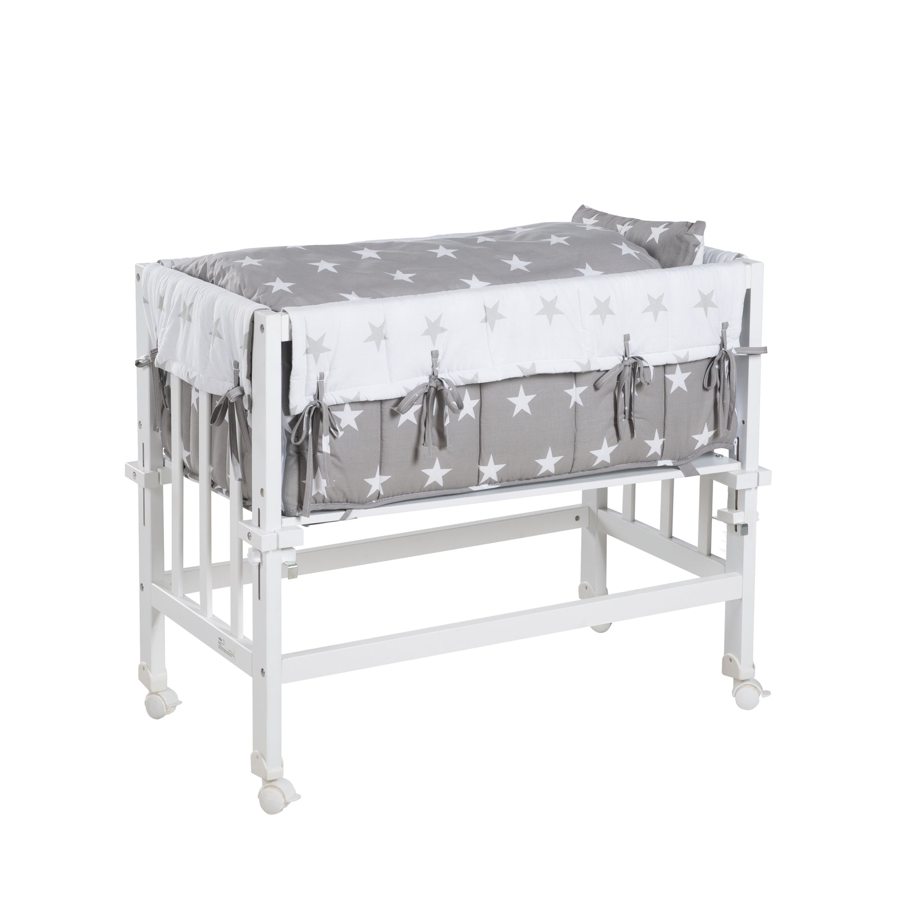 Roba Stuben- & Beistellbett 3 in 1 Little Stars 4 Rollen inkl. Bettzubehör *SALE*