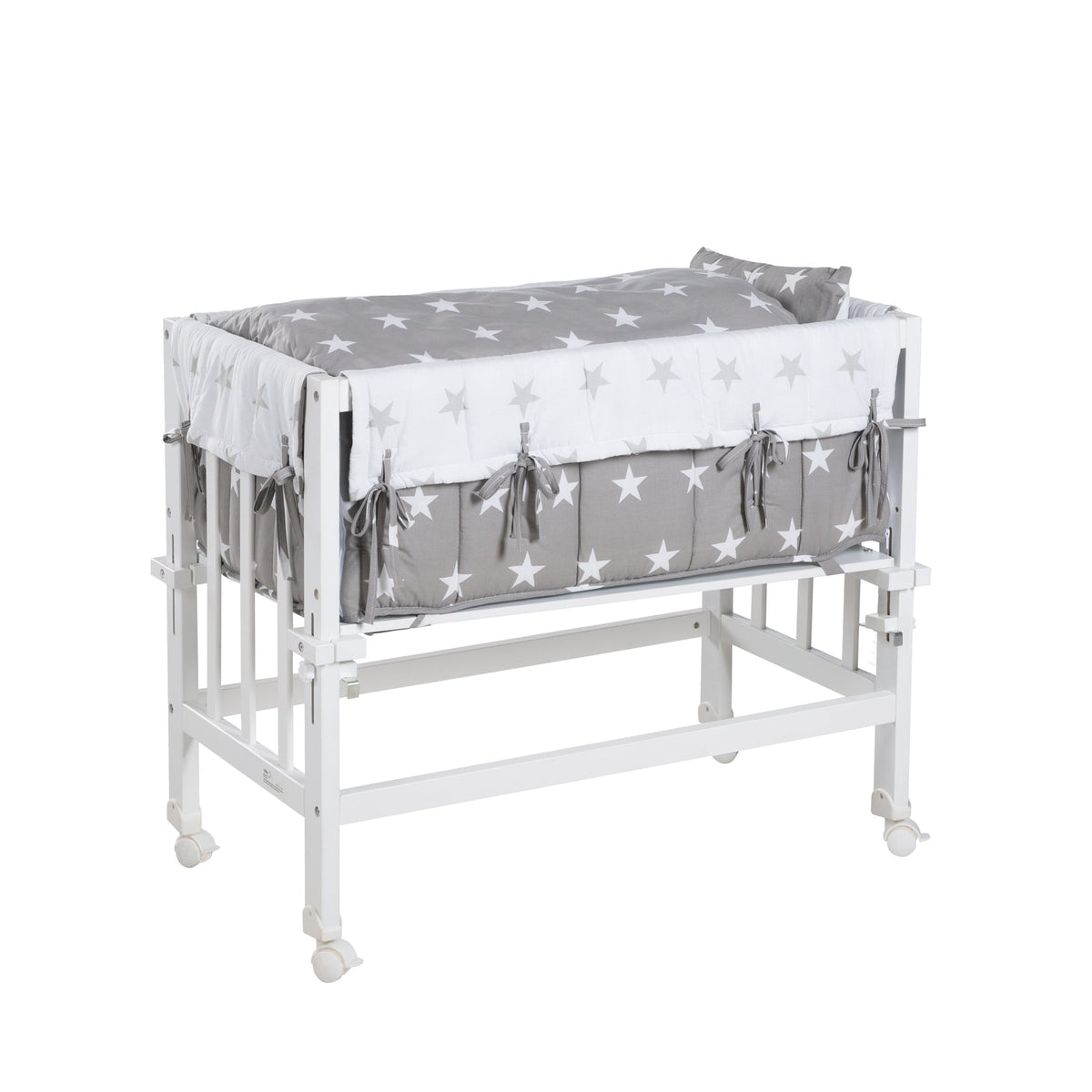 Roba Stuben- &amp; Beistellbett 3 in 1 Little Stars 4 Rollen inkl. Bettzubehör *SALE*