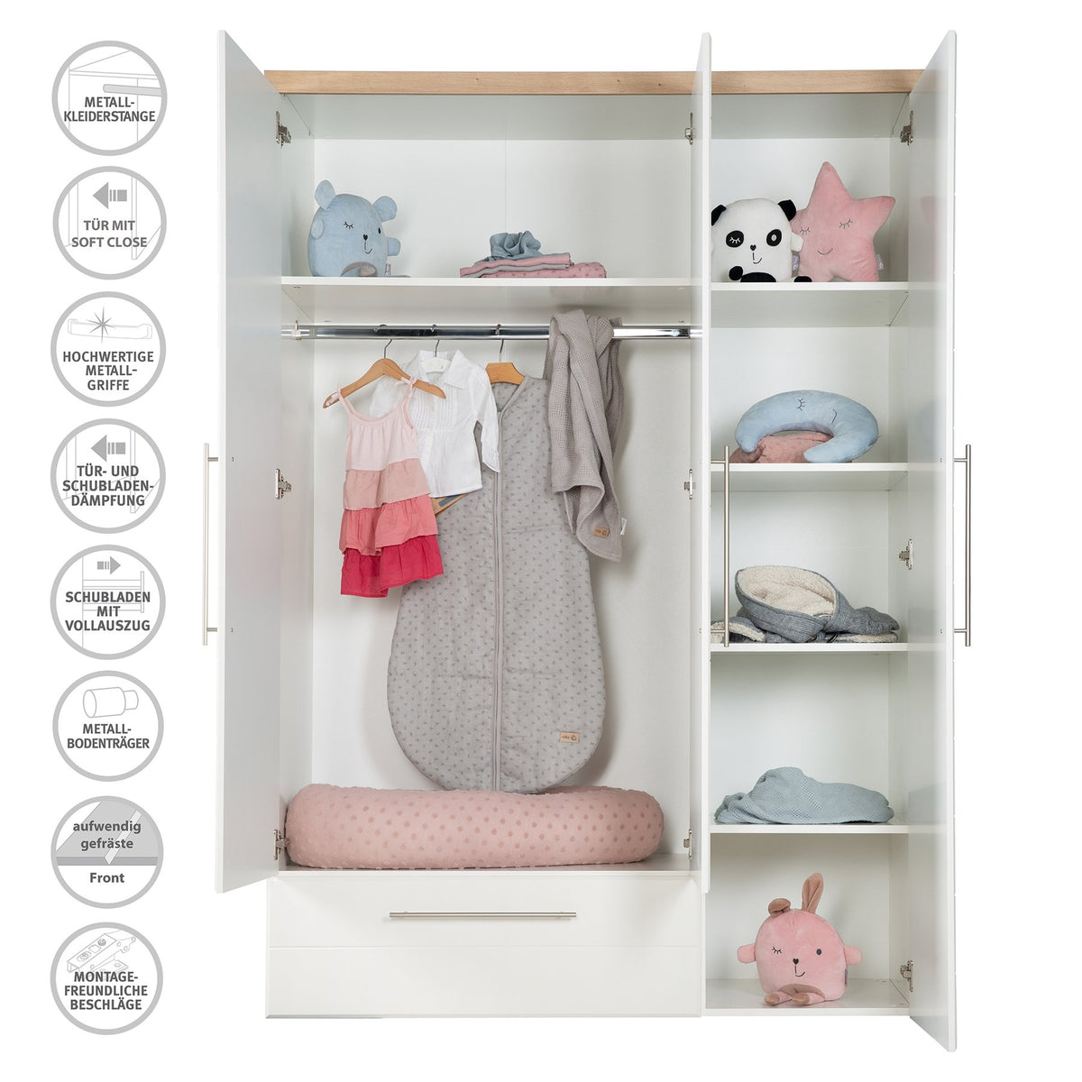 Roba Kleiderschrank 3-türig Nele
