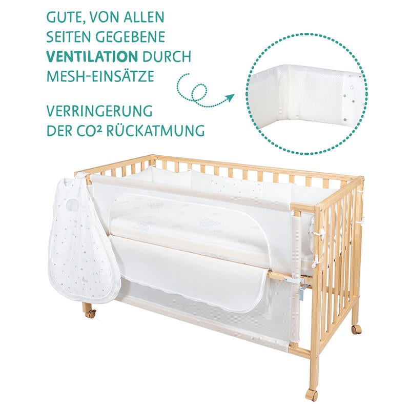 Room Bed safe asleep® 60x120 cm natur - Sternenzauber