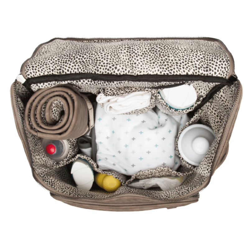 Little Company Lisbon Braided Diaper Backpack Taupe