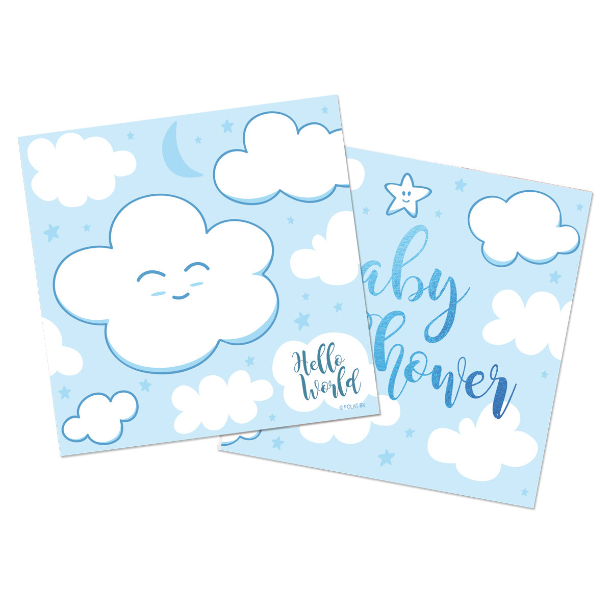 Babyshower Servietten blau
