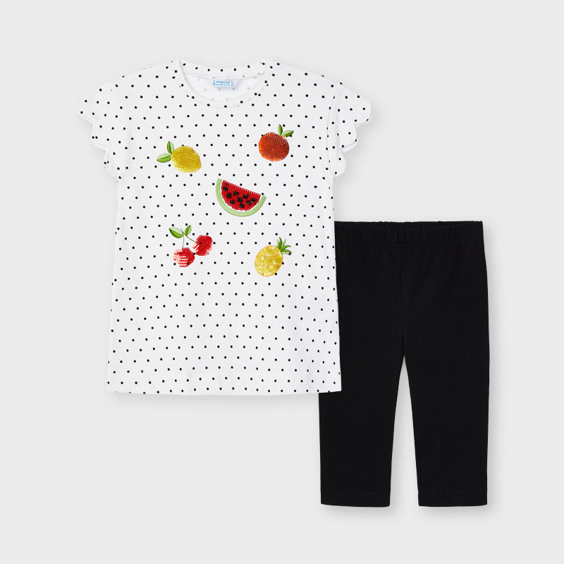 Mayoral Kleid mit Leggings Set Tupfen