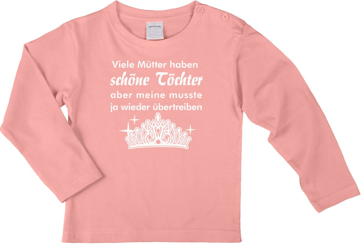 Langarm Shirt mit Spruch Töchter rosa