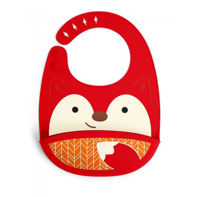 Skip Hop Zoo Fold &amp; Go Silicone Bib - Silikonlätzchen