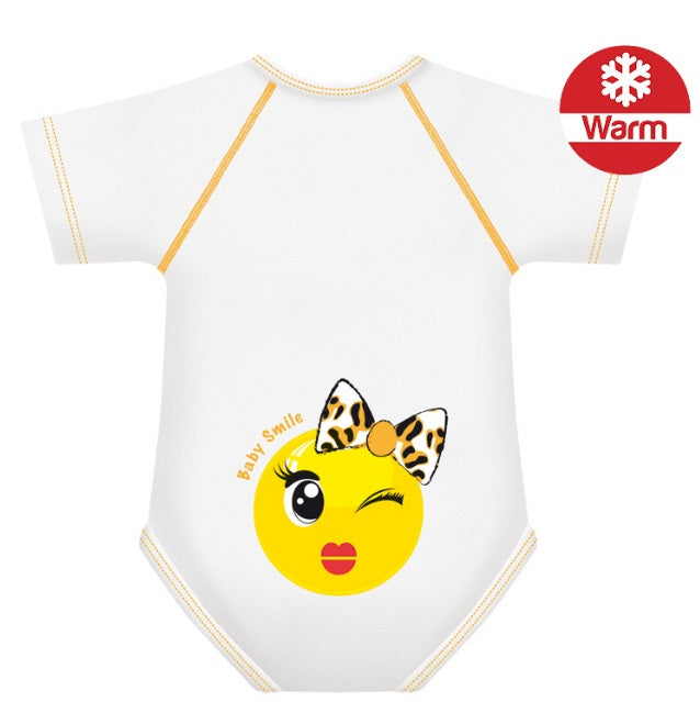 JBimbi Body kurzarm mitwachsend 0-36M Smile mit Schleife