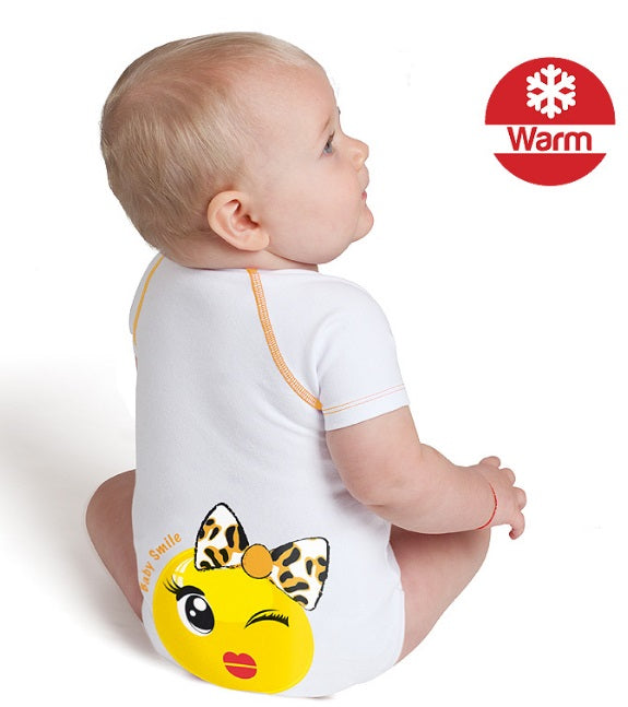 JBimbi Body kurzarm mitwachsend 0-36M Smile mit Schleife