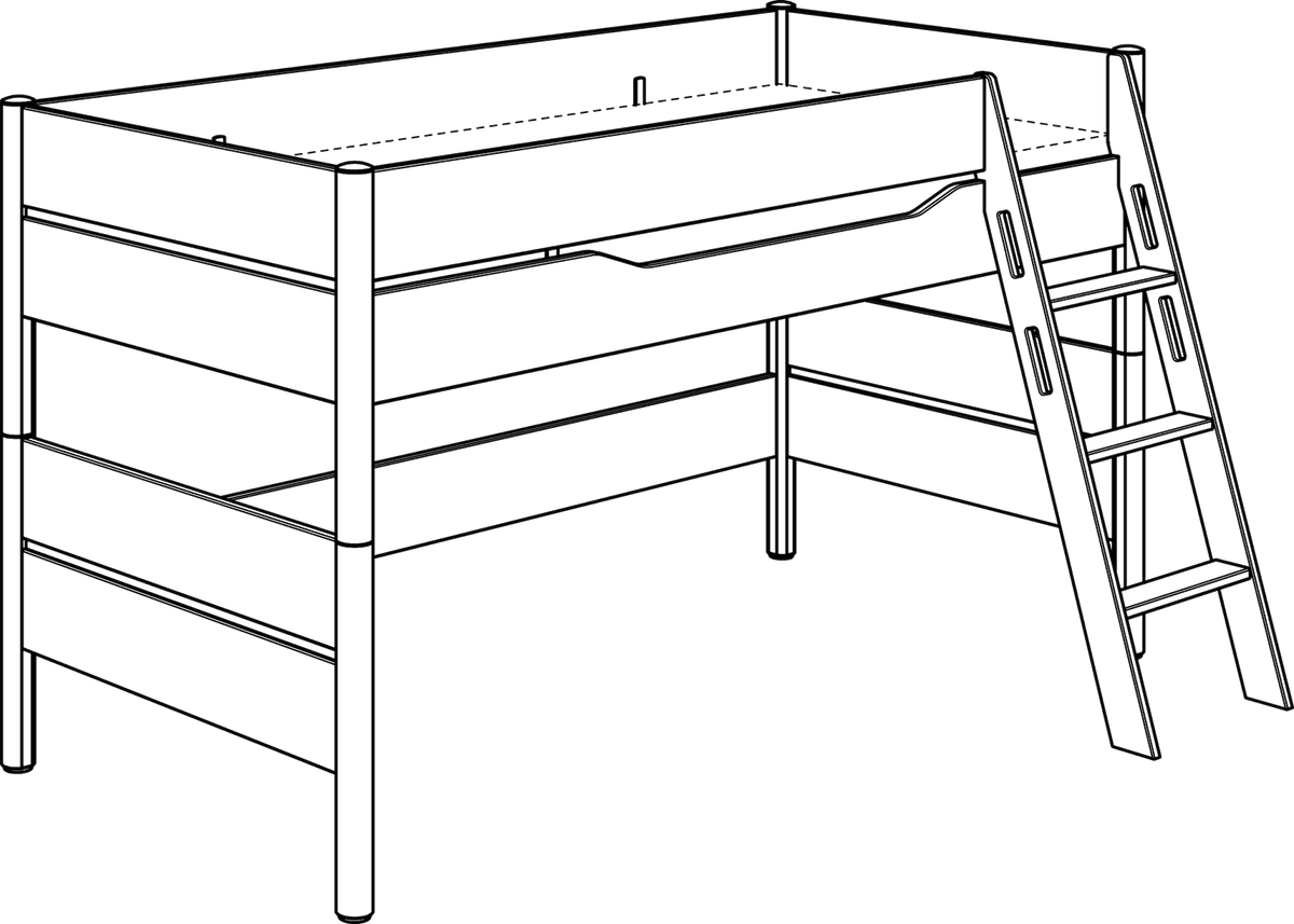 PAIDI YLVIE Spielbetten 120 cm Höhe