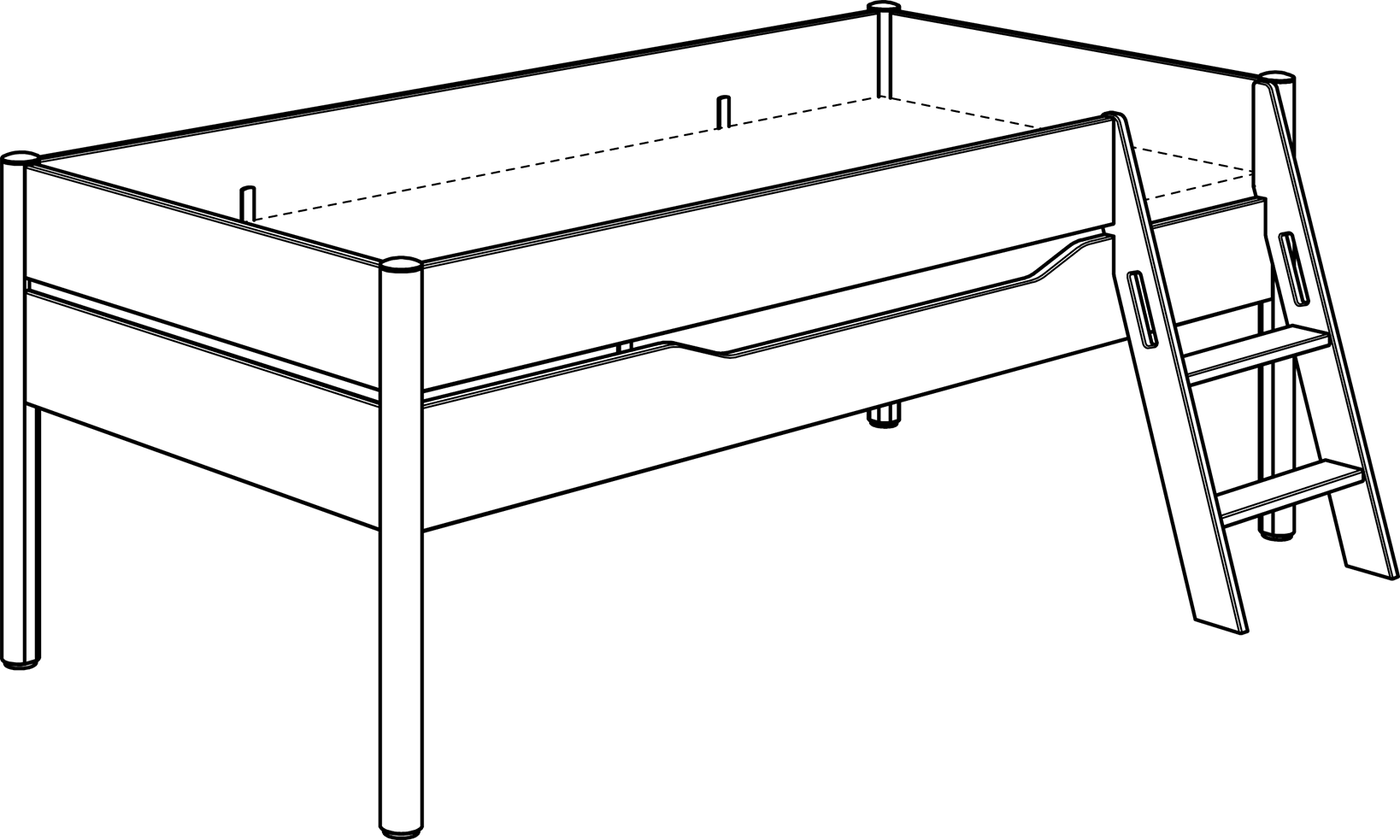PAIDI YLVIE Spielbetten 80 cm Höhe