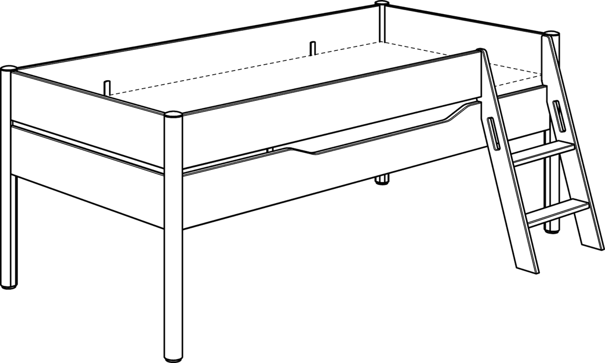 PAIDI YLVIE Spielbetten 80 cm Höhe