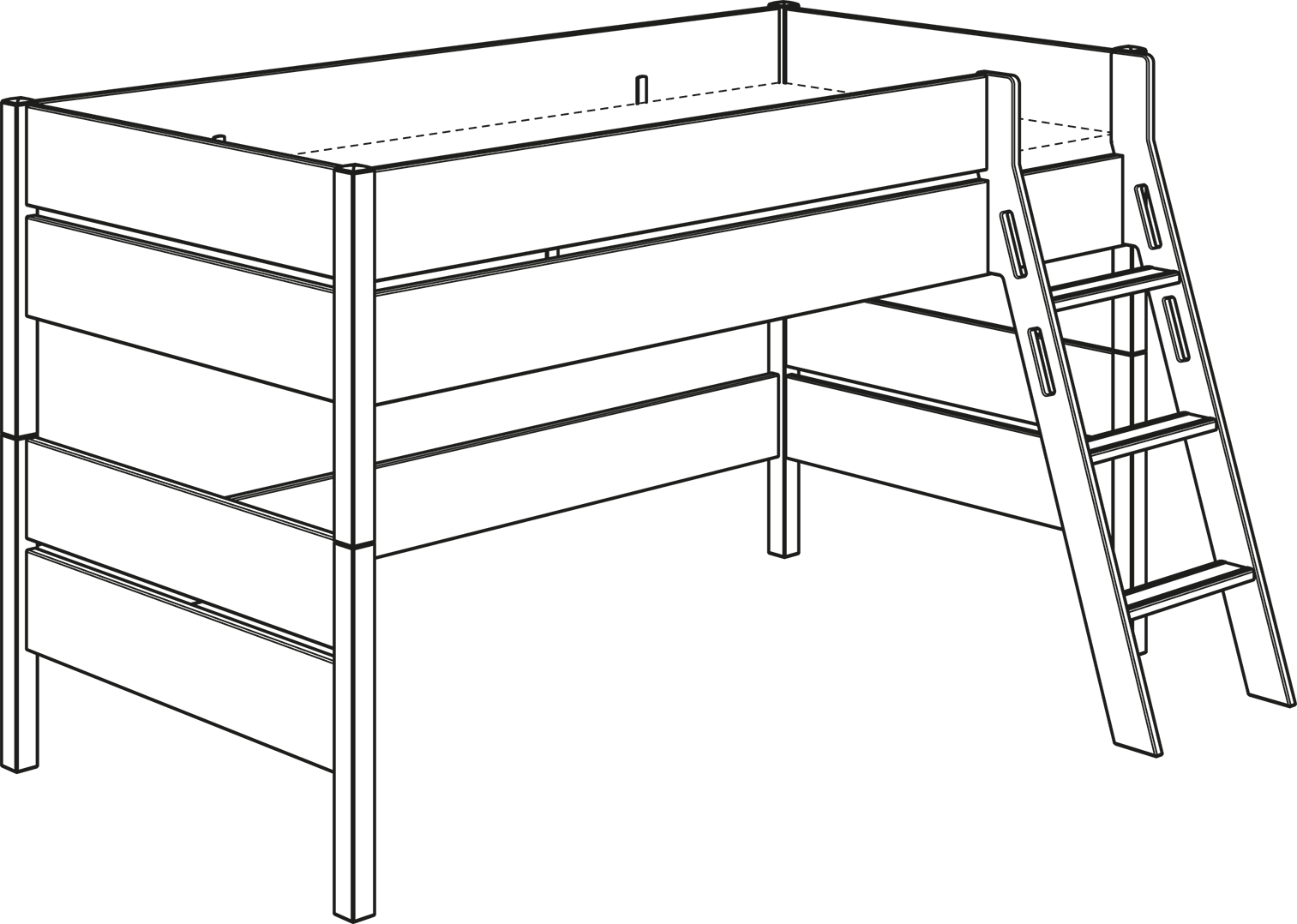 PAIDI STEN Spielbetten Höhe 120 cm